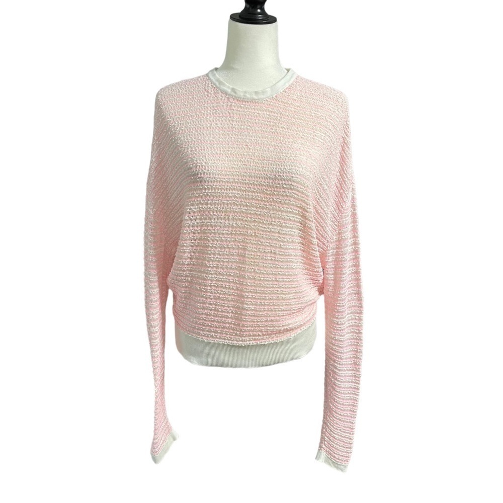Chlo Sweater Fluo Pink And White View 5